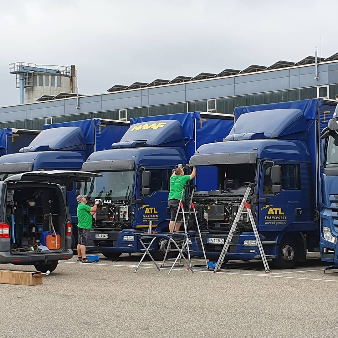 Scheibentausch bei LKW Flotte